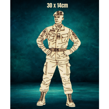 Żołnierz 30cm (komandos), sklejka 3mm